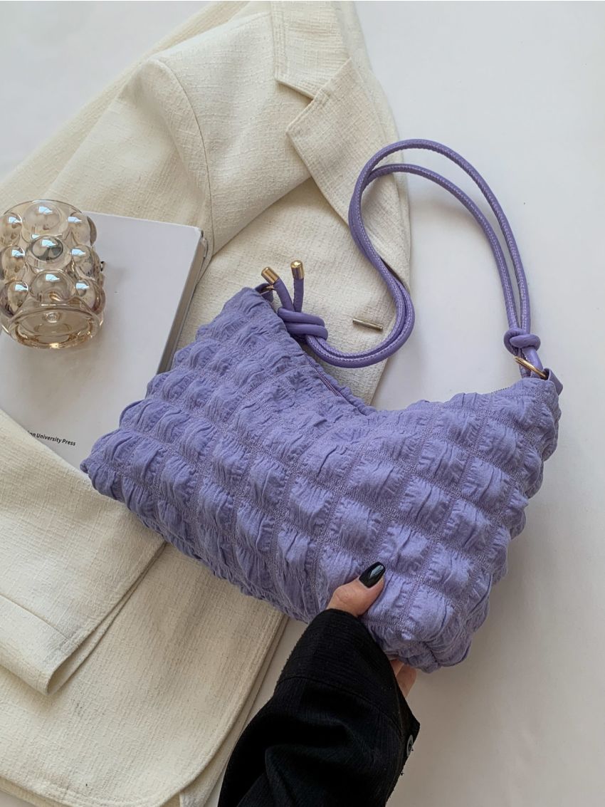 Minimalist Textured Shoulder Bag