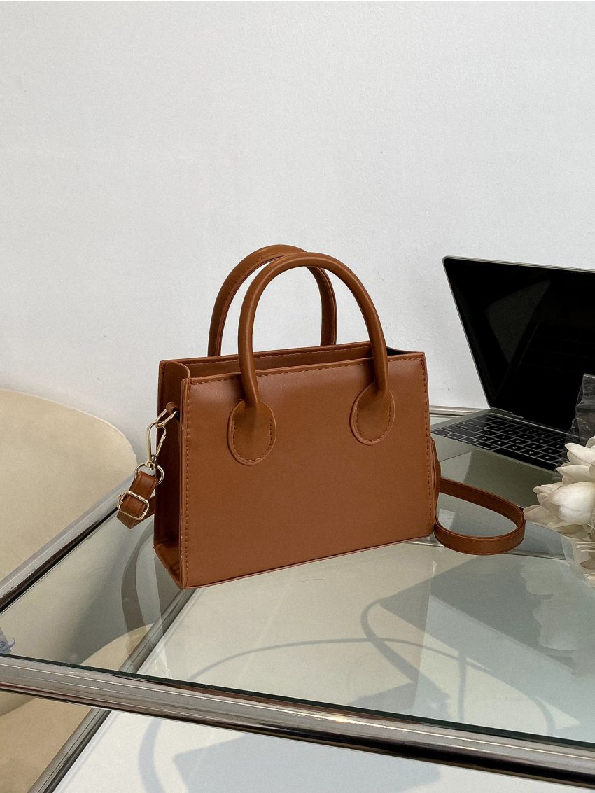 Minimalist Double Handle Square Bag