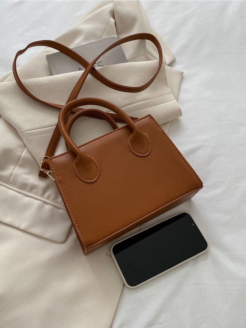 Minimalist Double Handle Square Bag