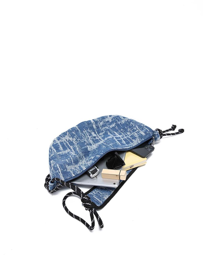 Denim Two Tone Hobo Bag