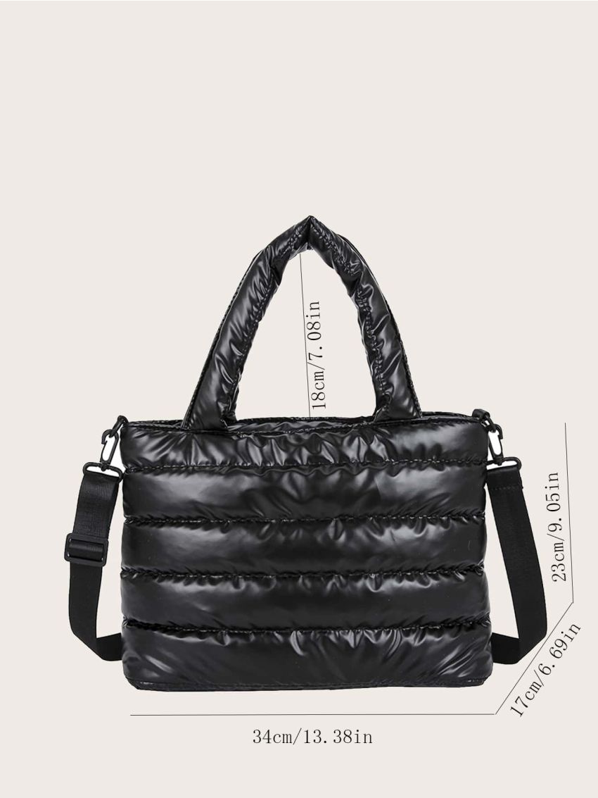 Quilted Shoulder Tote Bag