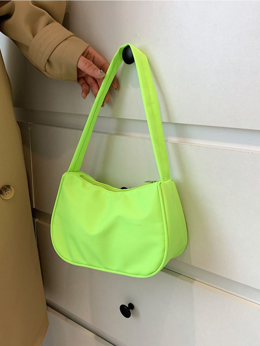 Neon-green Baguette Bag