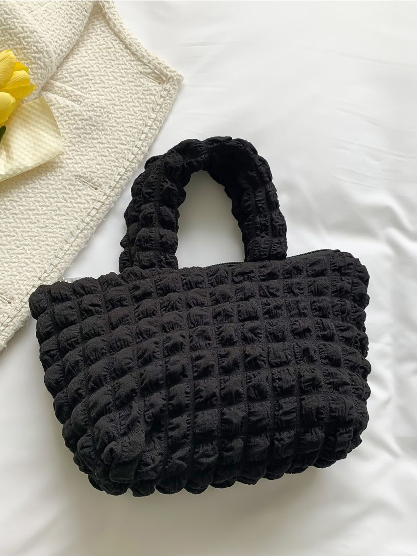 Minimalist Ruched Shopper Bag