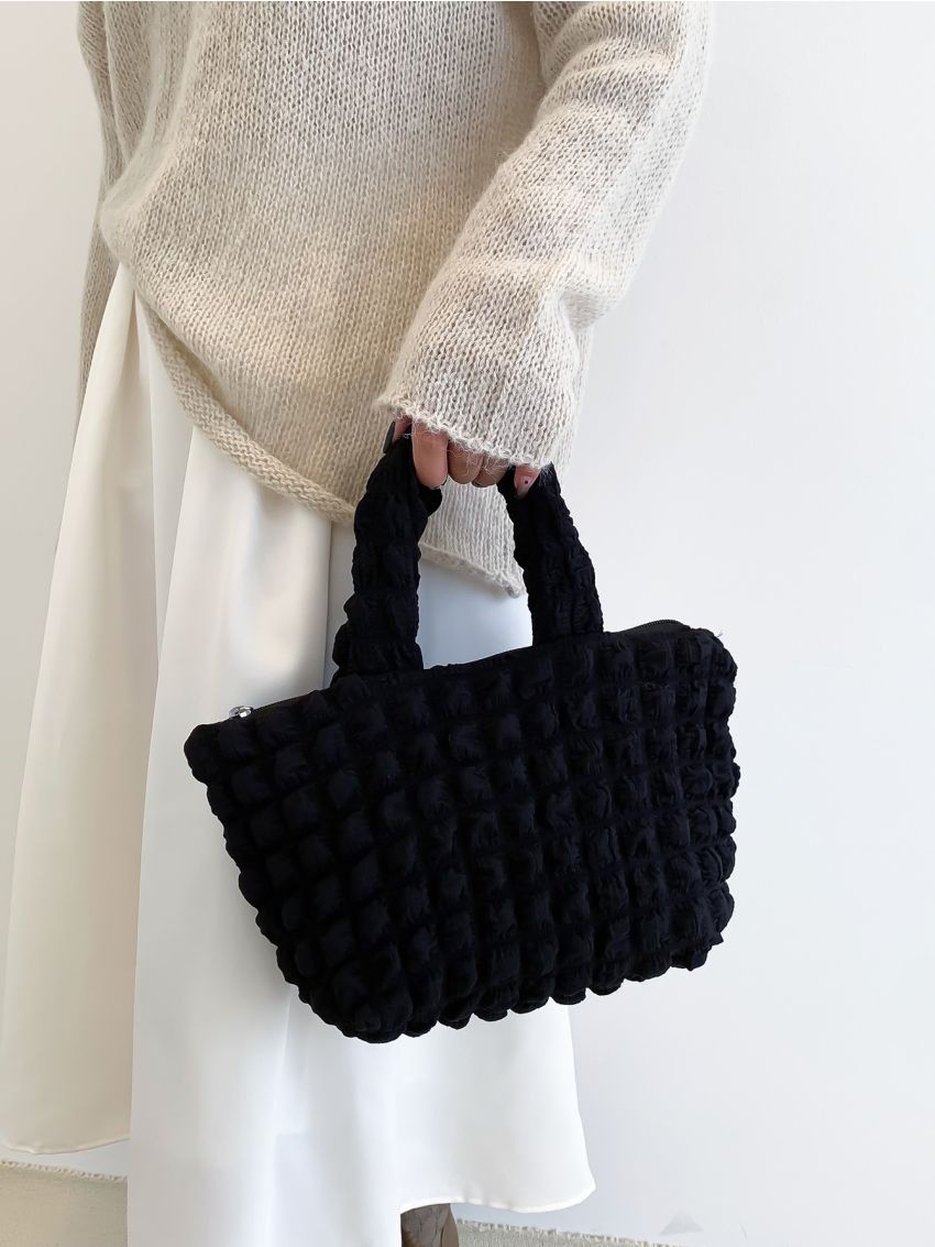 Minimalist Ruched Shopper Bag