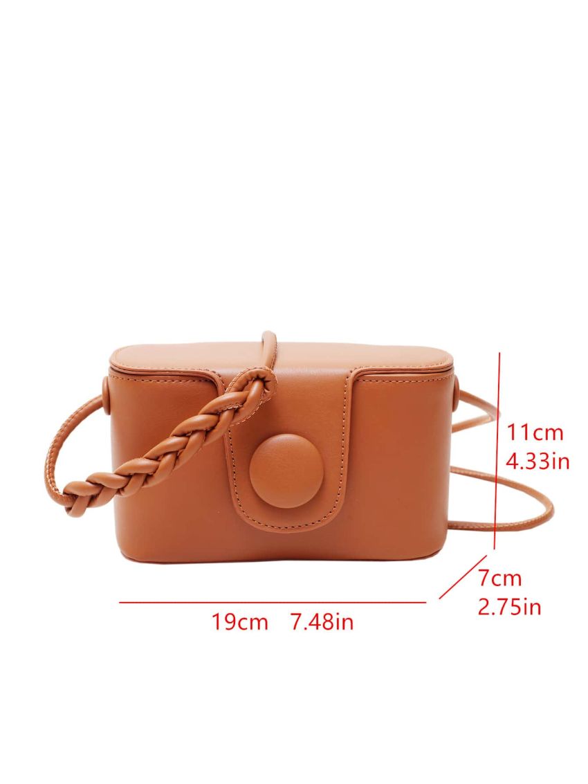 Mini Button Decor Square Bag