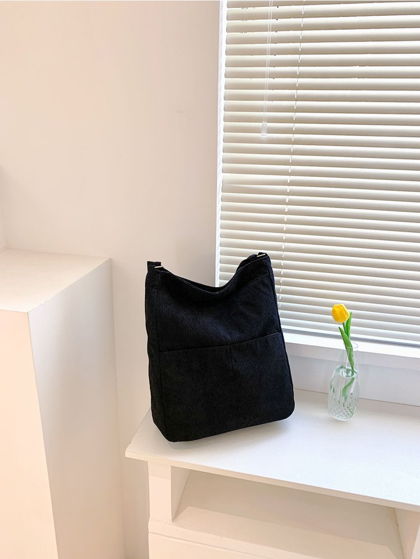 Corduroy Minimalist Shoulder Bag