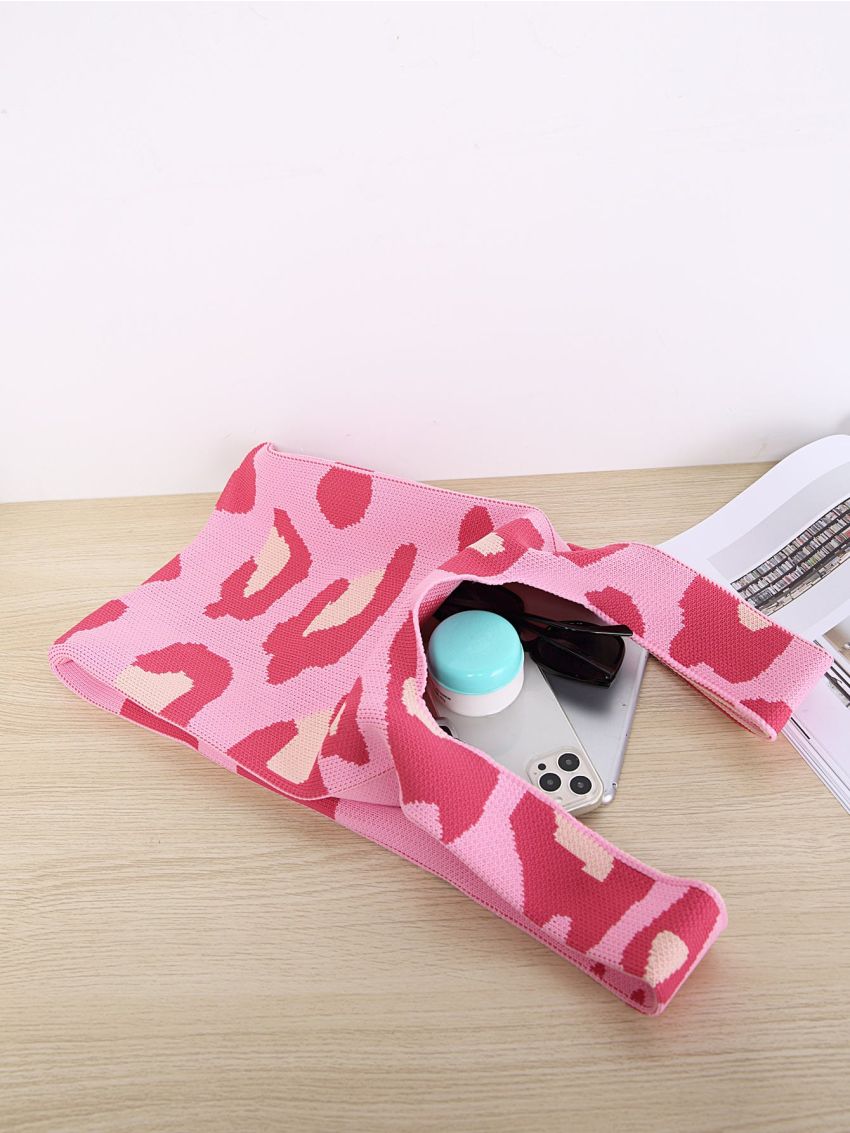 Leopard Pattern Crochet Bag