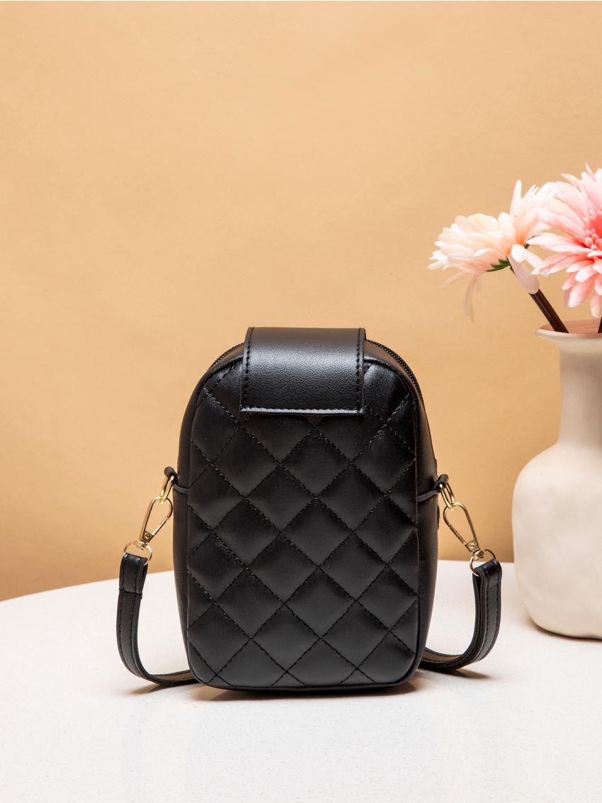 Geometric Quilted Phone Wallet