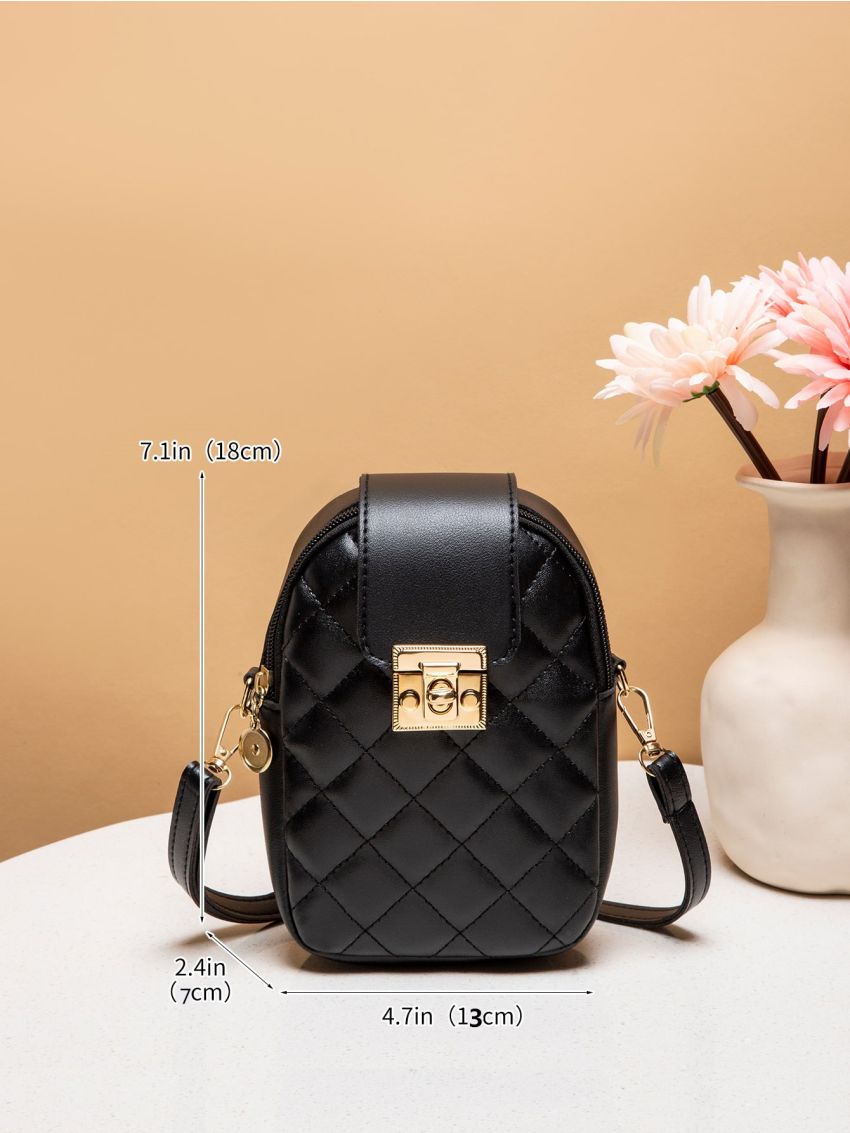 Geometric Quilted Phone Wallet