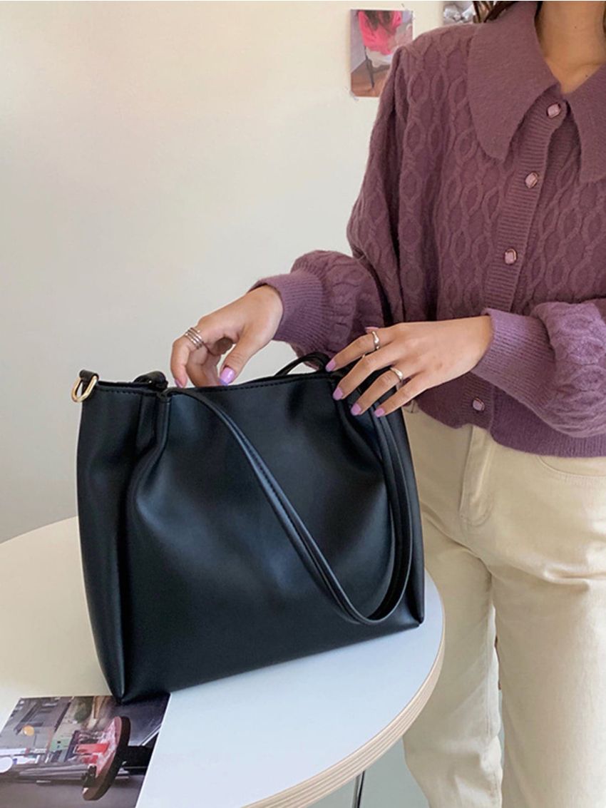 Double Handle Shoulder Tote Bag