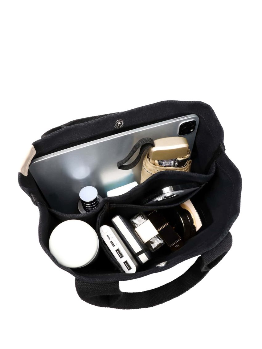 Patch Decor Canvas Square Bag