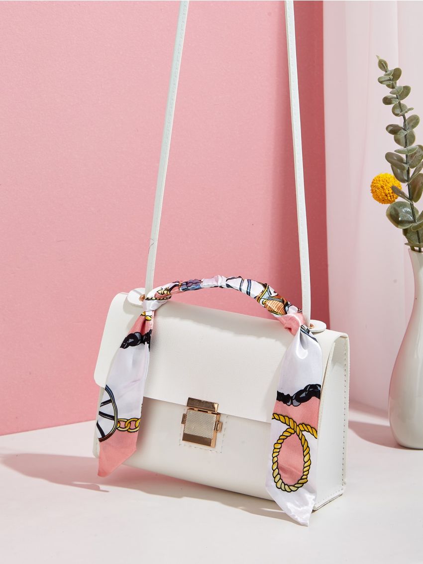 Mini Twilly Scarf Decor Flap Square Bag