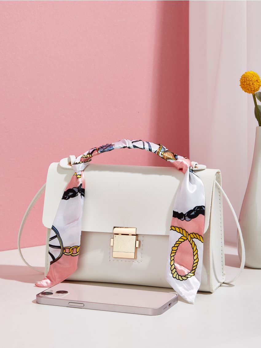 Mini Twilly Scarf Decor Flap Square Bag