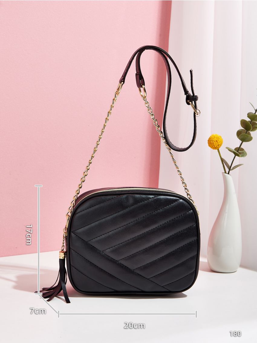 Quilted Chain Square Bag