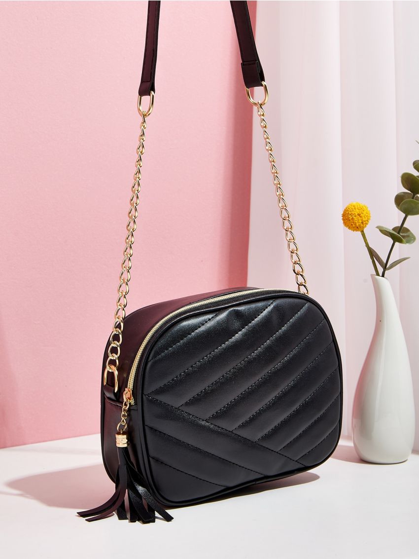 Quilted Chain Square Bag