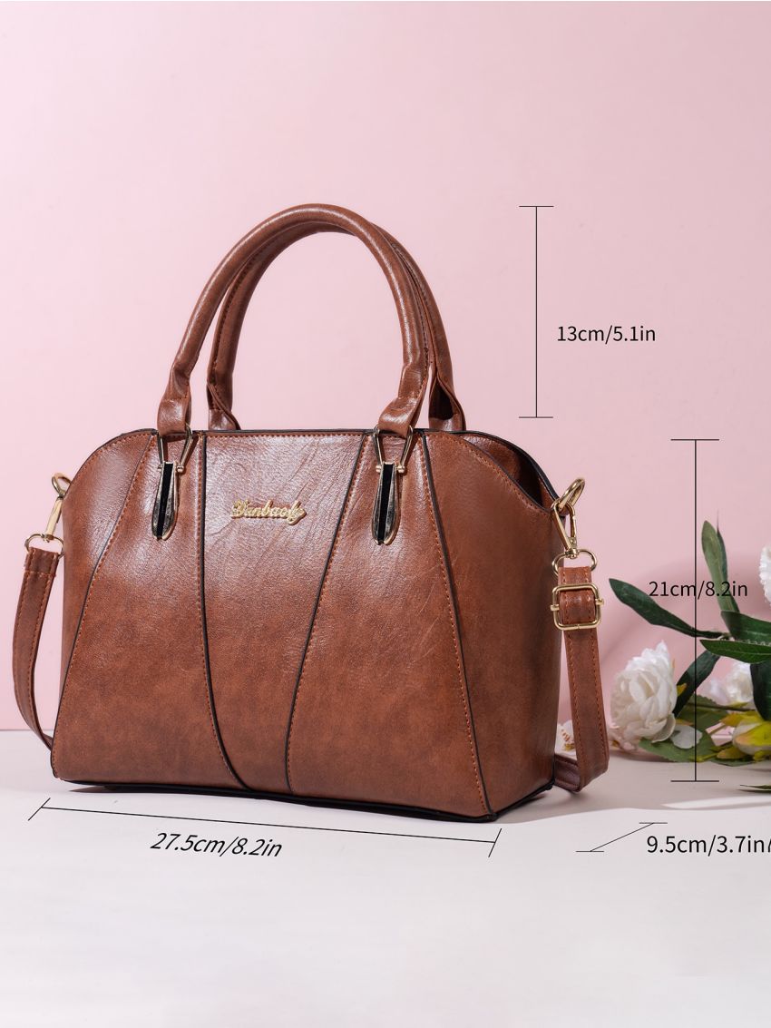 Letter Detail Square Bag