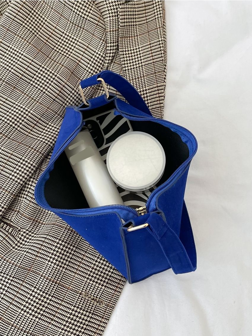 Neon Blue Baguette Bag