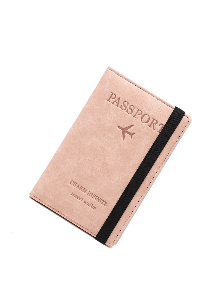 Letter Print Passport Case
