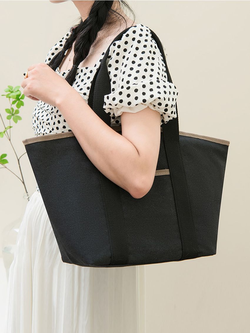 Colorblock Shopper Bag