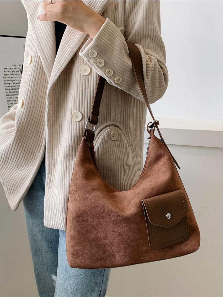 Pocket Front Hobo Bag