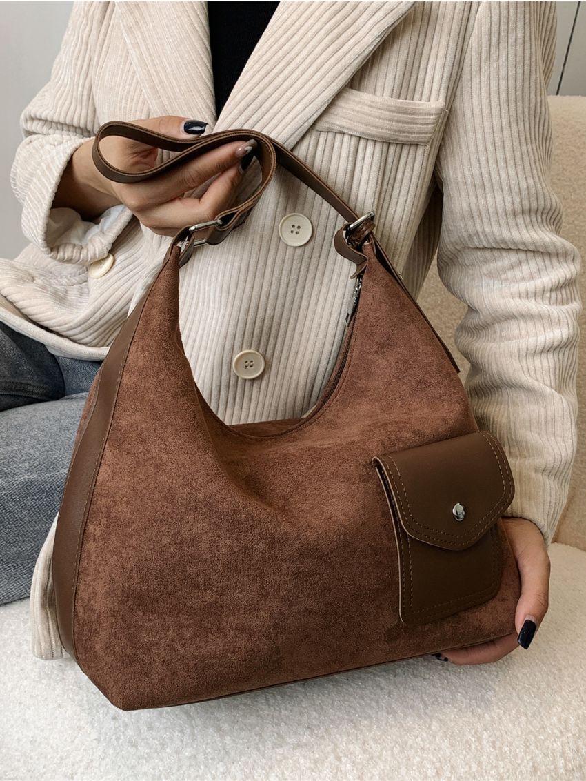 Pocket Front Hobo Bag