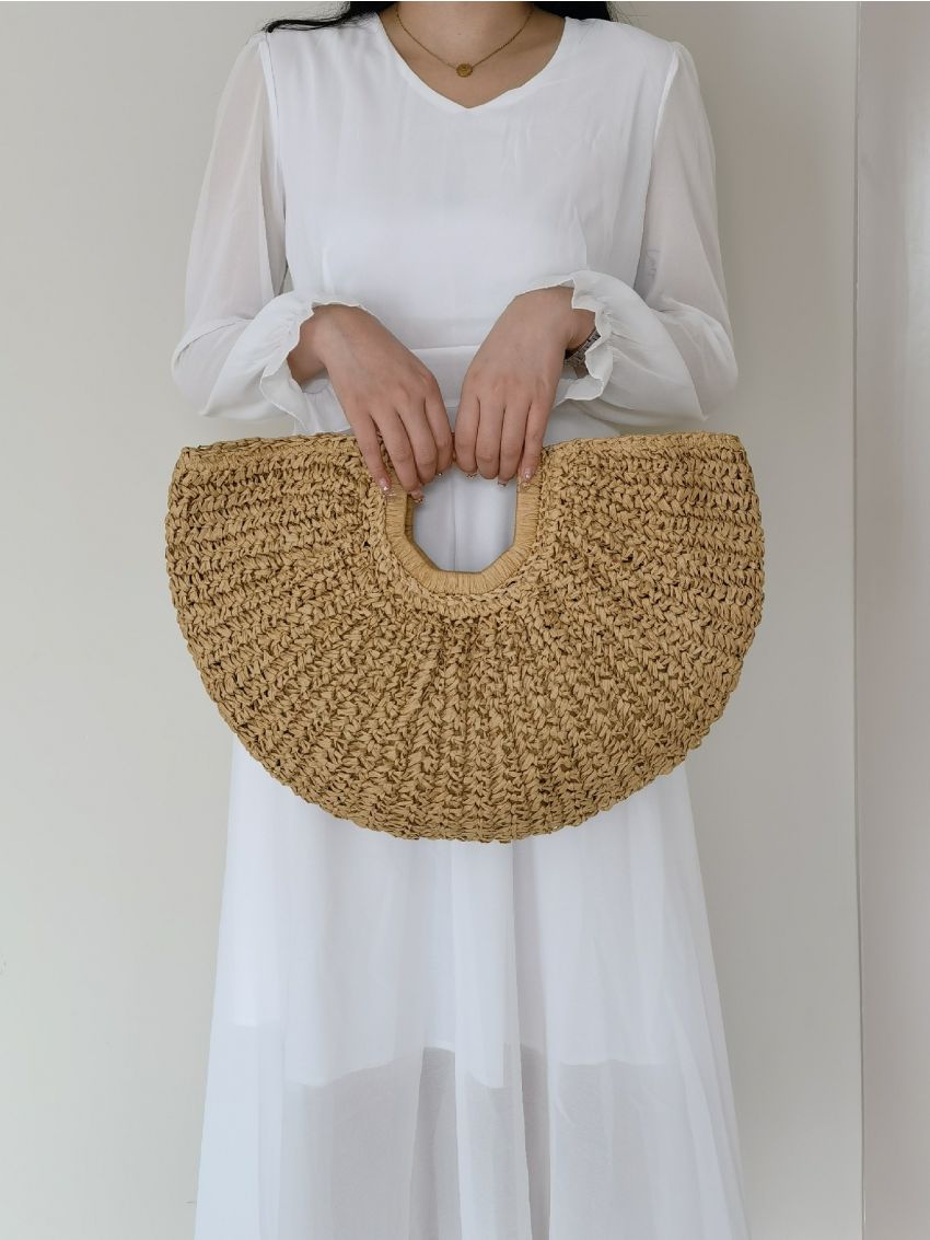 Top Ring Straw Bag