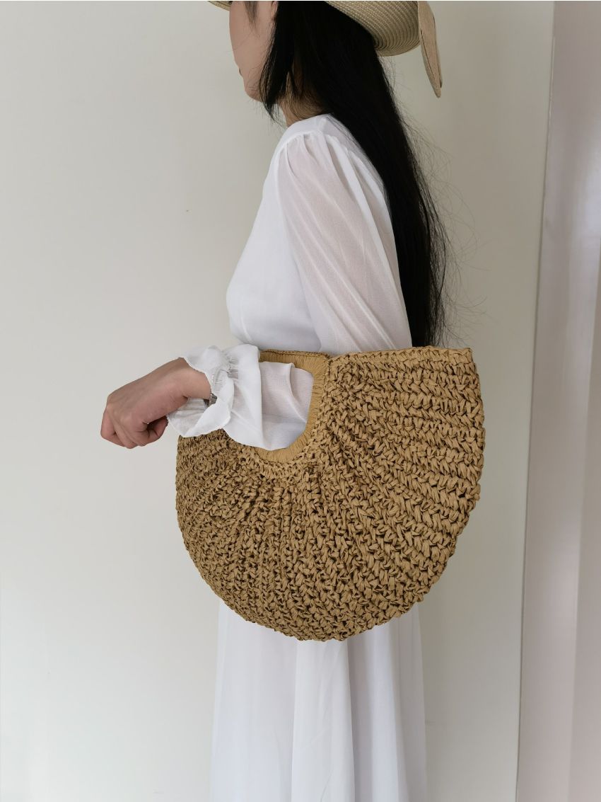 Top Ring Straw Bag