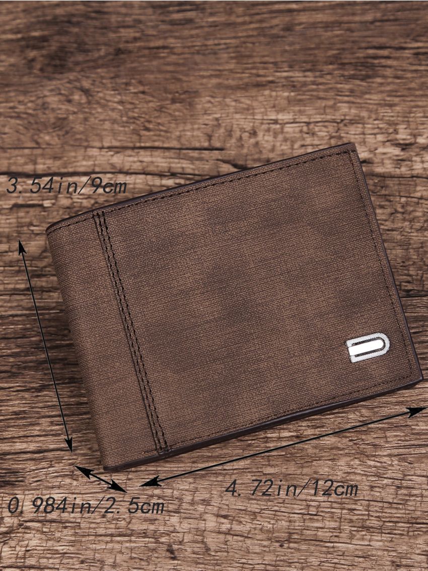 Textured Small Wallet Fashion Black