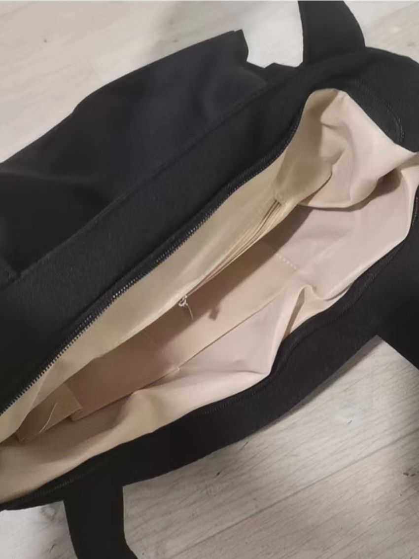 Letter Patch Decor Shopper Bag