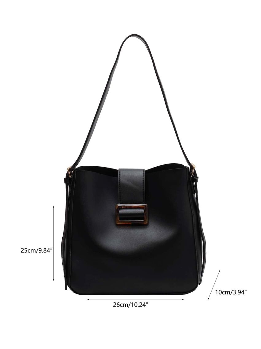 Minimalist Buckle Decor Square Bag