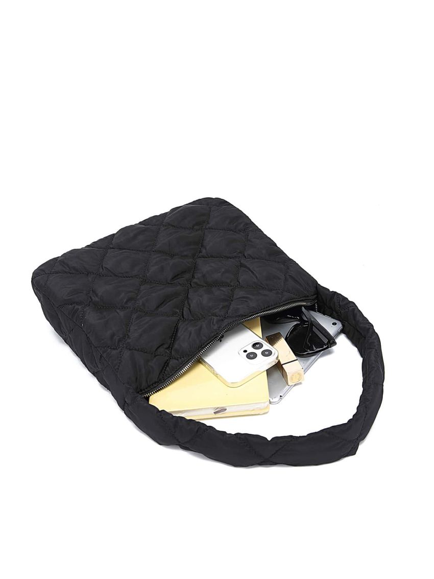 Geometric Quilted Hobo Bag