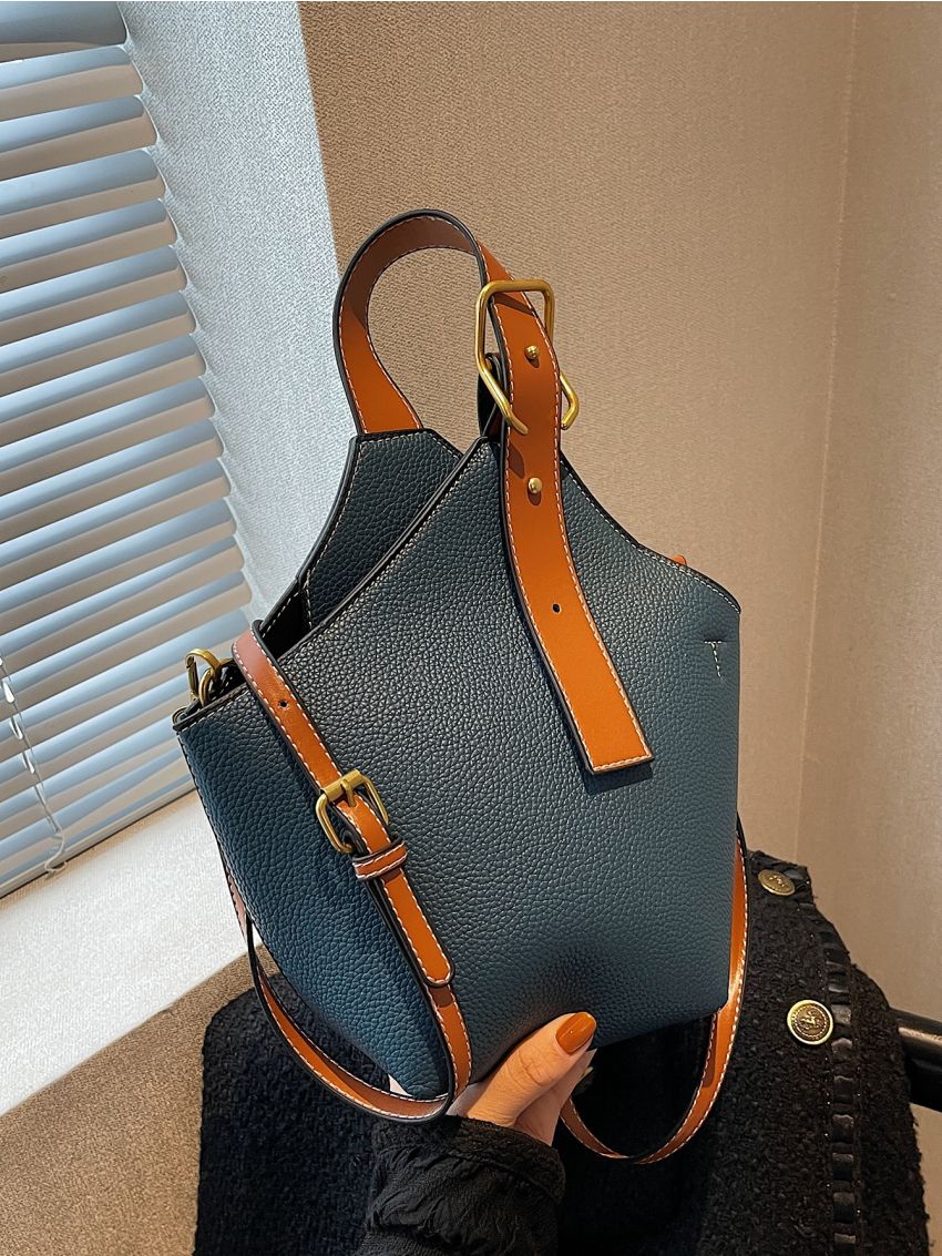 Colorblock Bucket Bag