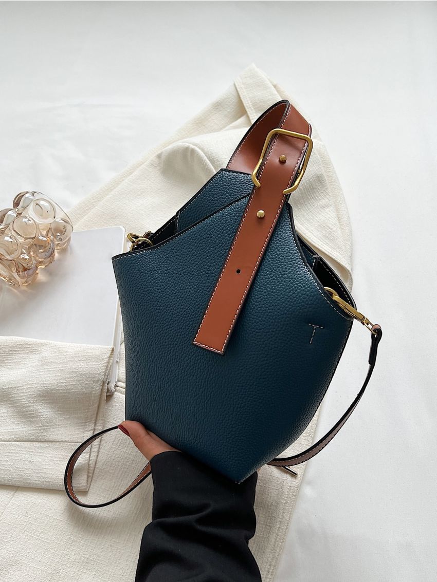 Colorblock Bucket Bag