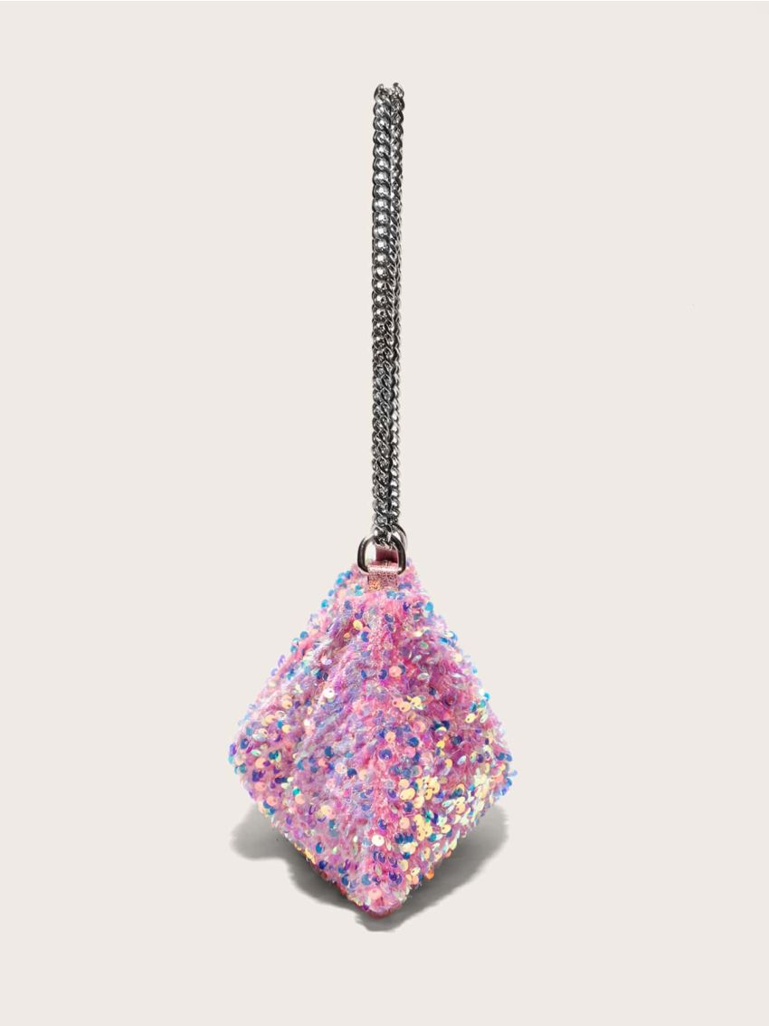 Sequin Decor Chain Evening Bag
