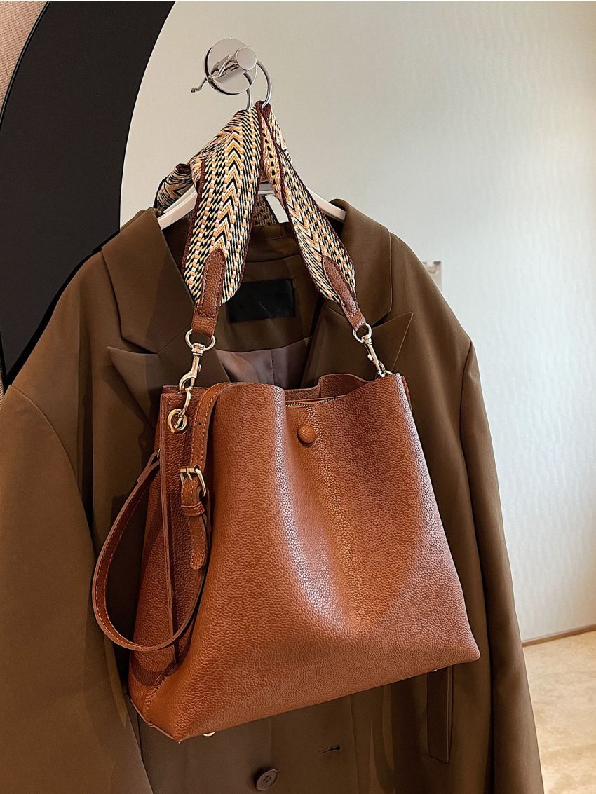 Litchi Embossed Square Bag