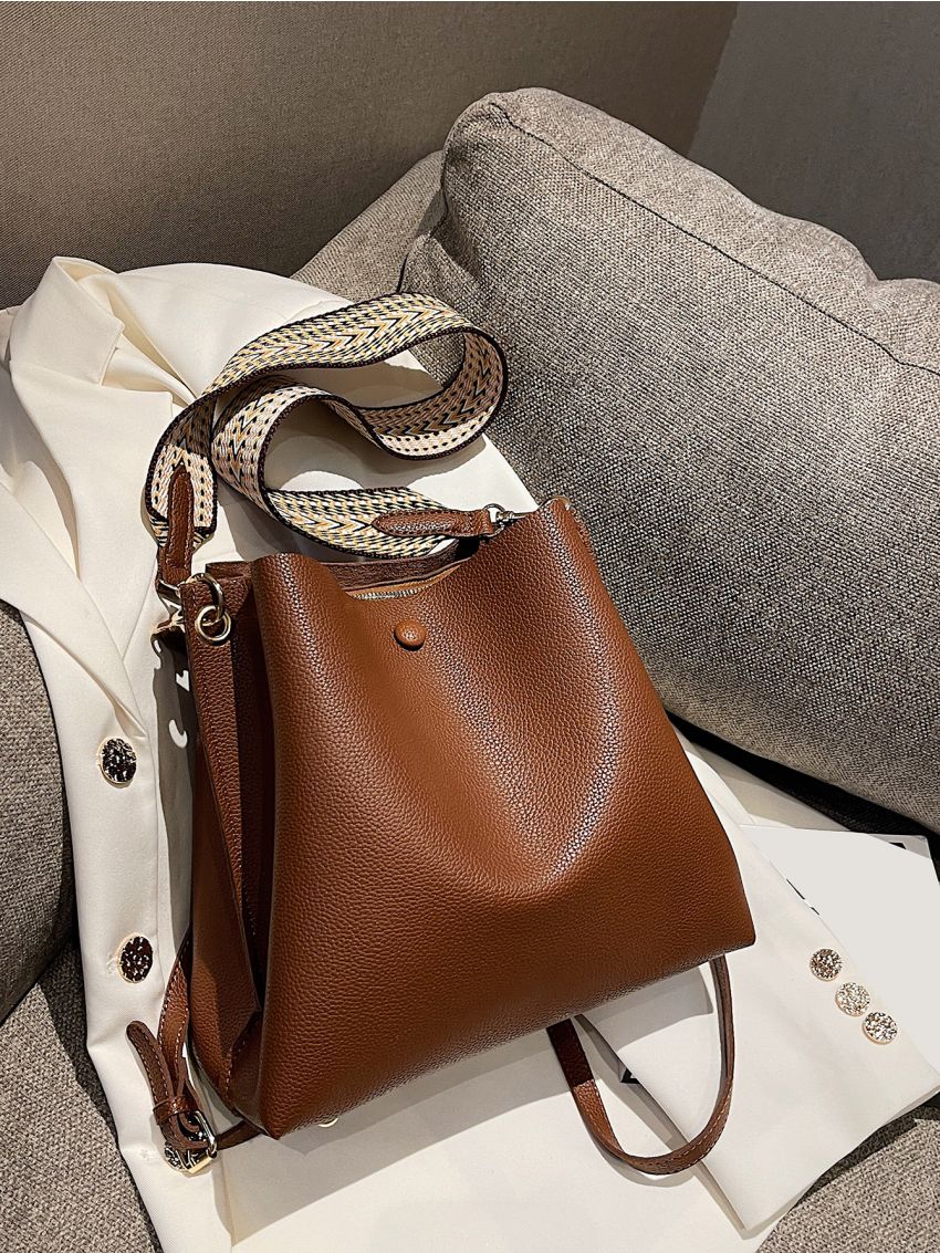 Litchi Embossed Square Bag