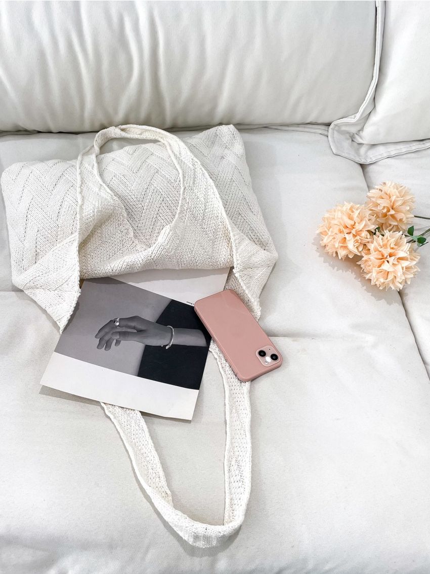 Minimalist Double Handle Crochet Bag