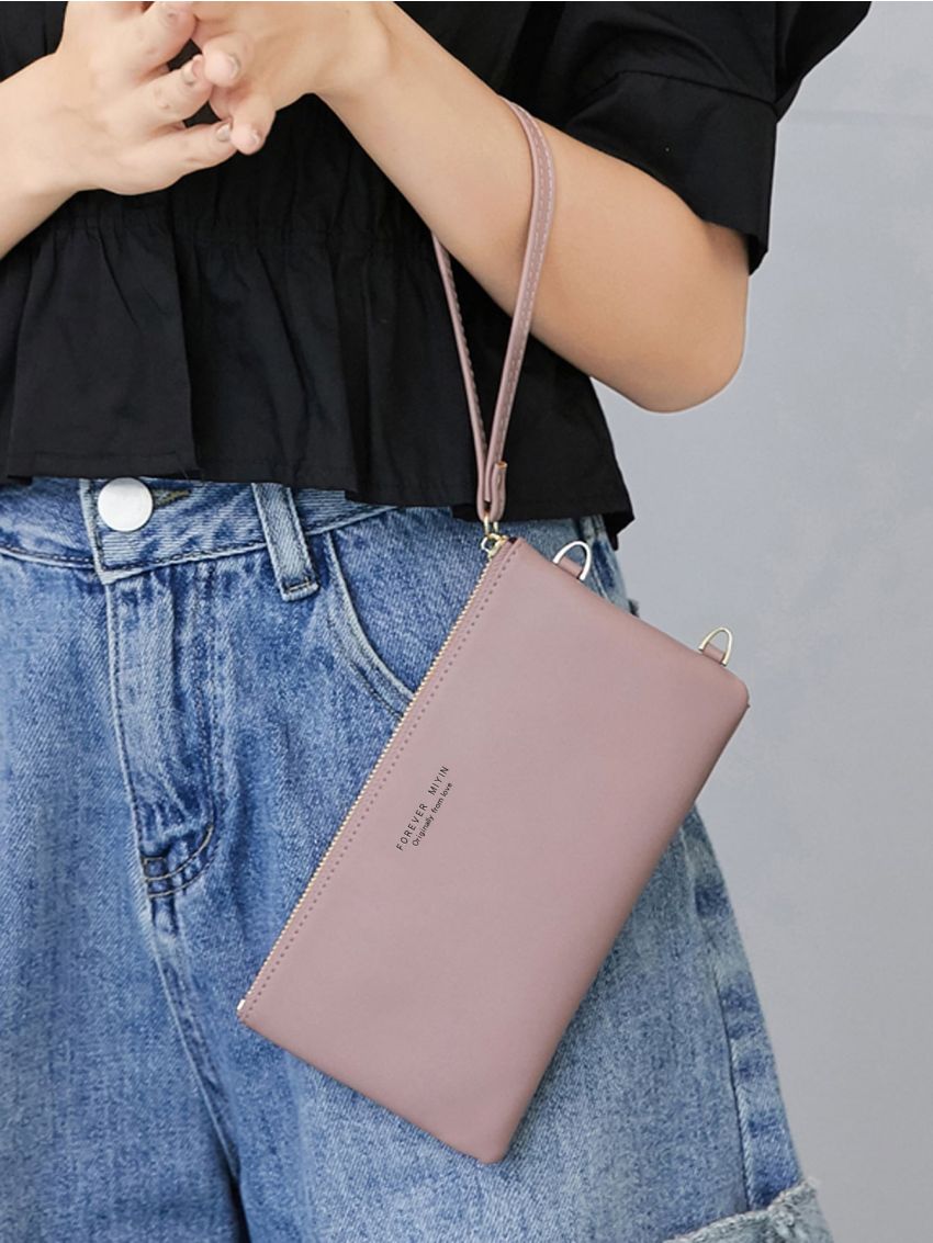 Letter Graphic Touch Screen Phone Wallet