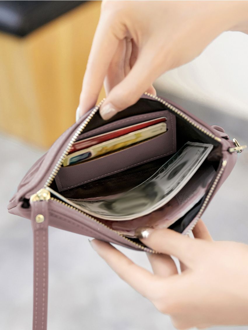 Letter Graphic Touch Screen Phone Wallet
