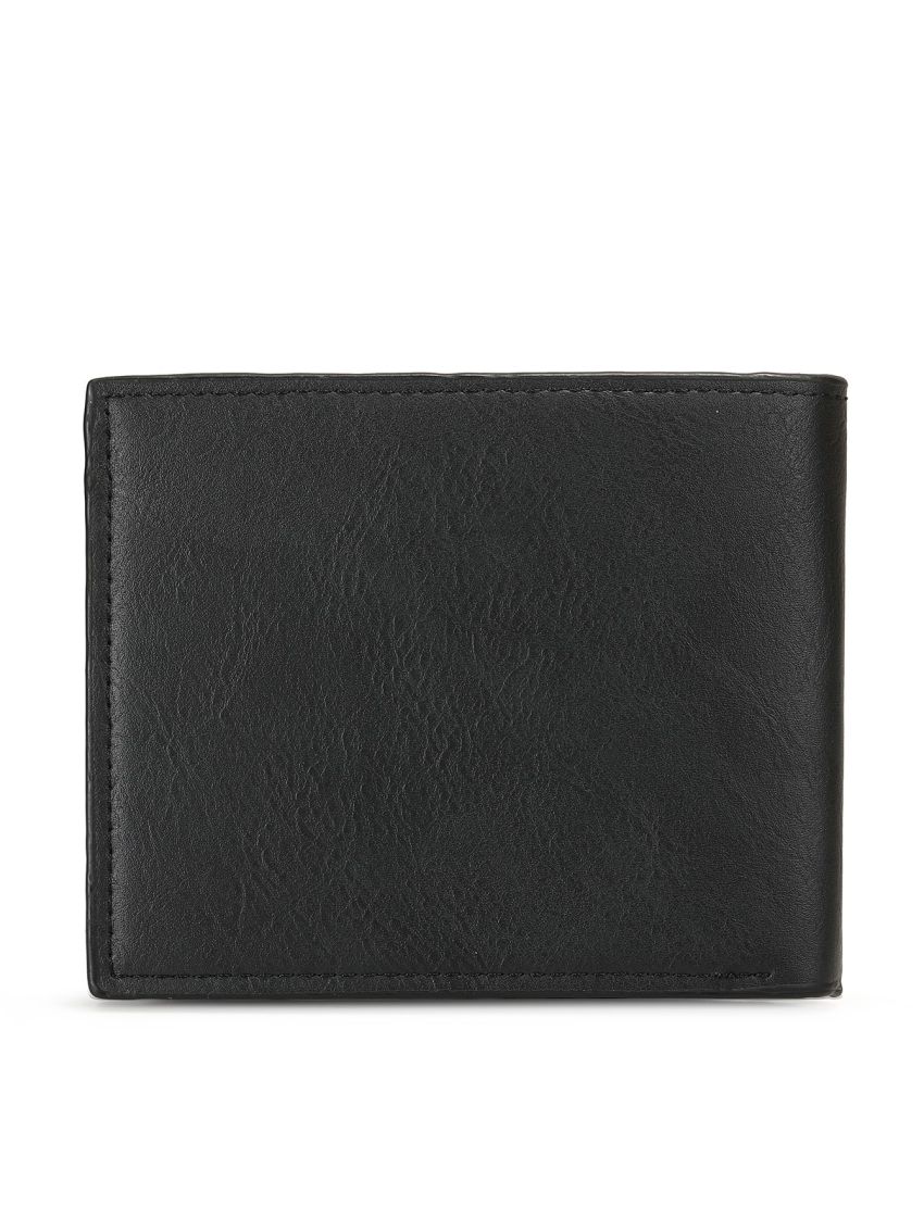 Letter Graphic Small Wallet Bifold Black
