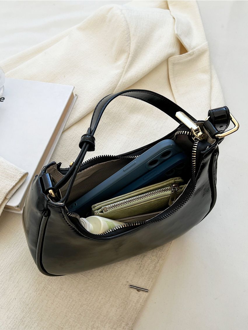 Letter Detail Hobo Bag