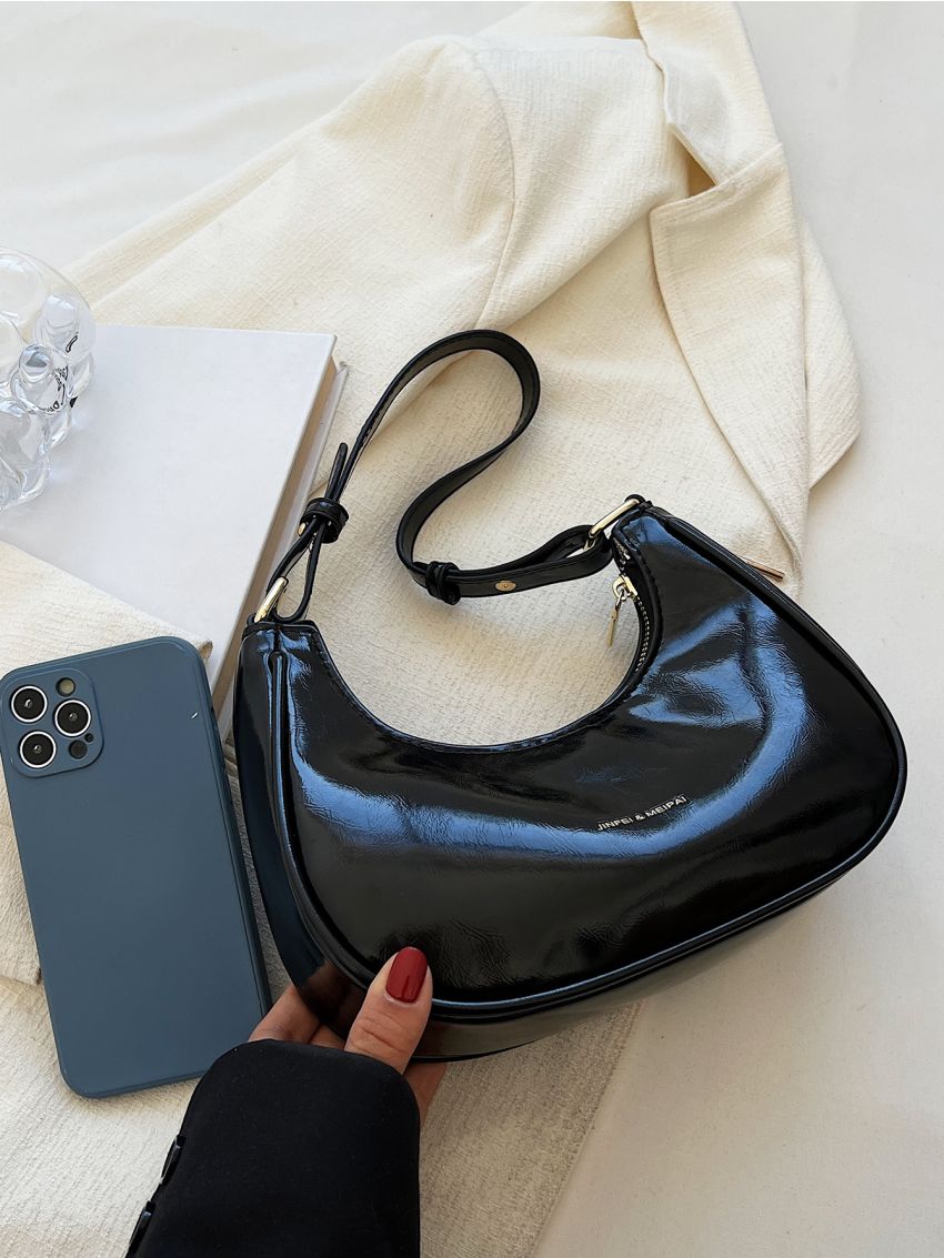 Letter Detail Hobo Bag