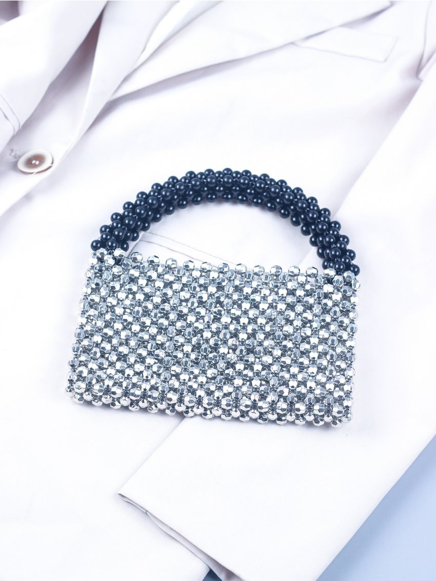Mini Beaded Design Satchel Bag