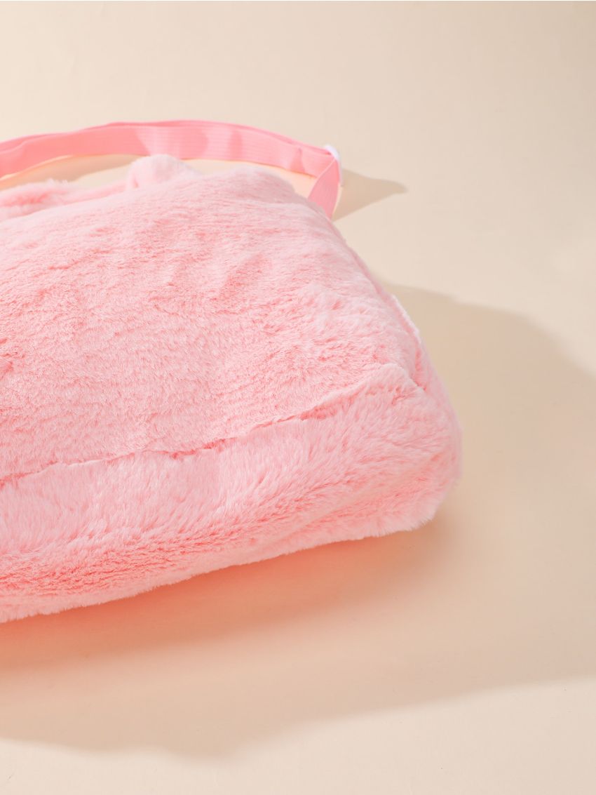 Minimalist Fluffy Top Handle Bag