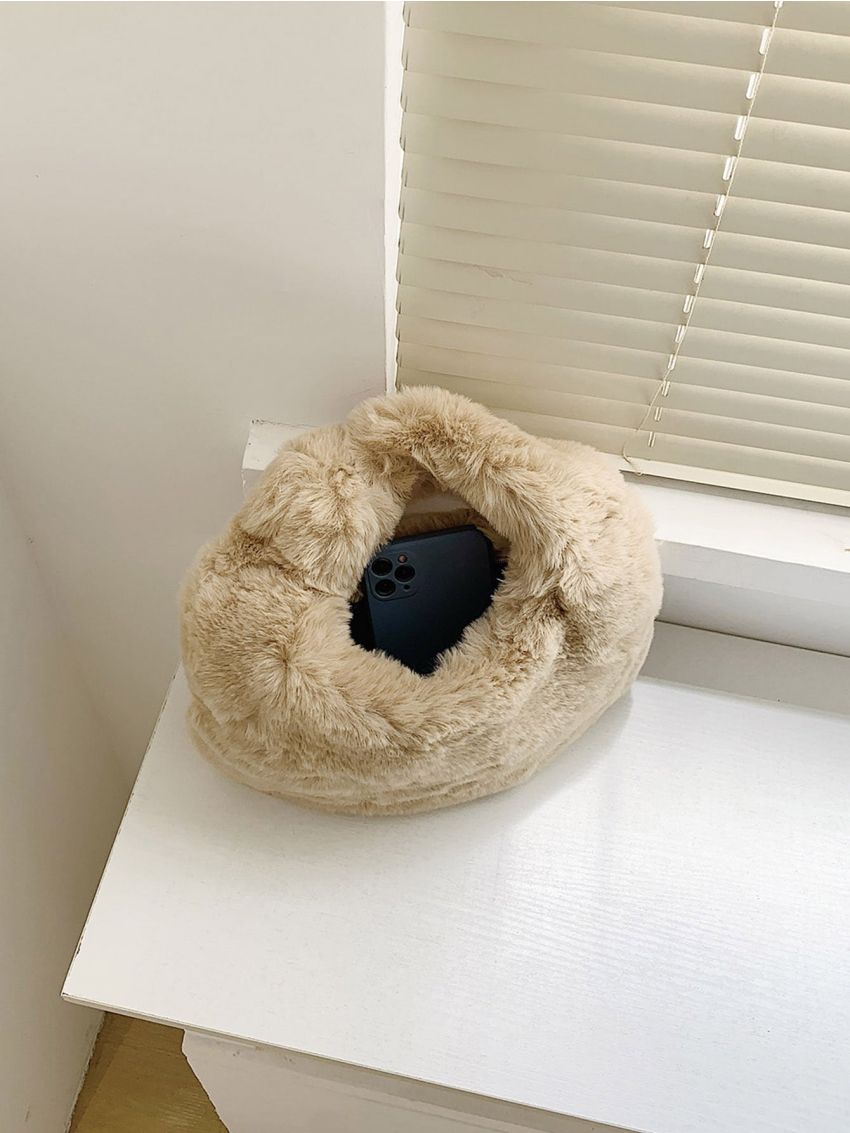 Minimalist Fluffy Hobo Bag