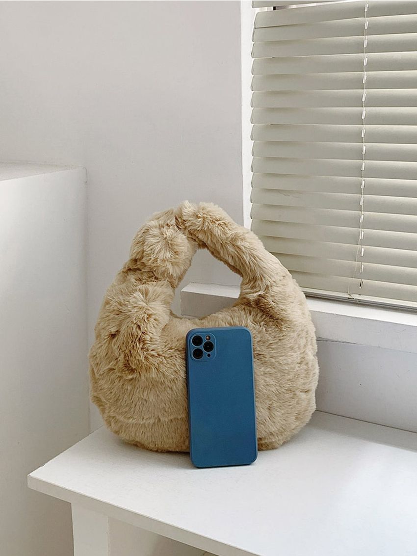 Minimalist Fluffy Hobo Bag