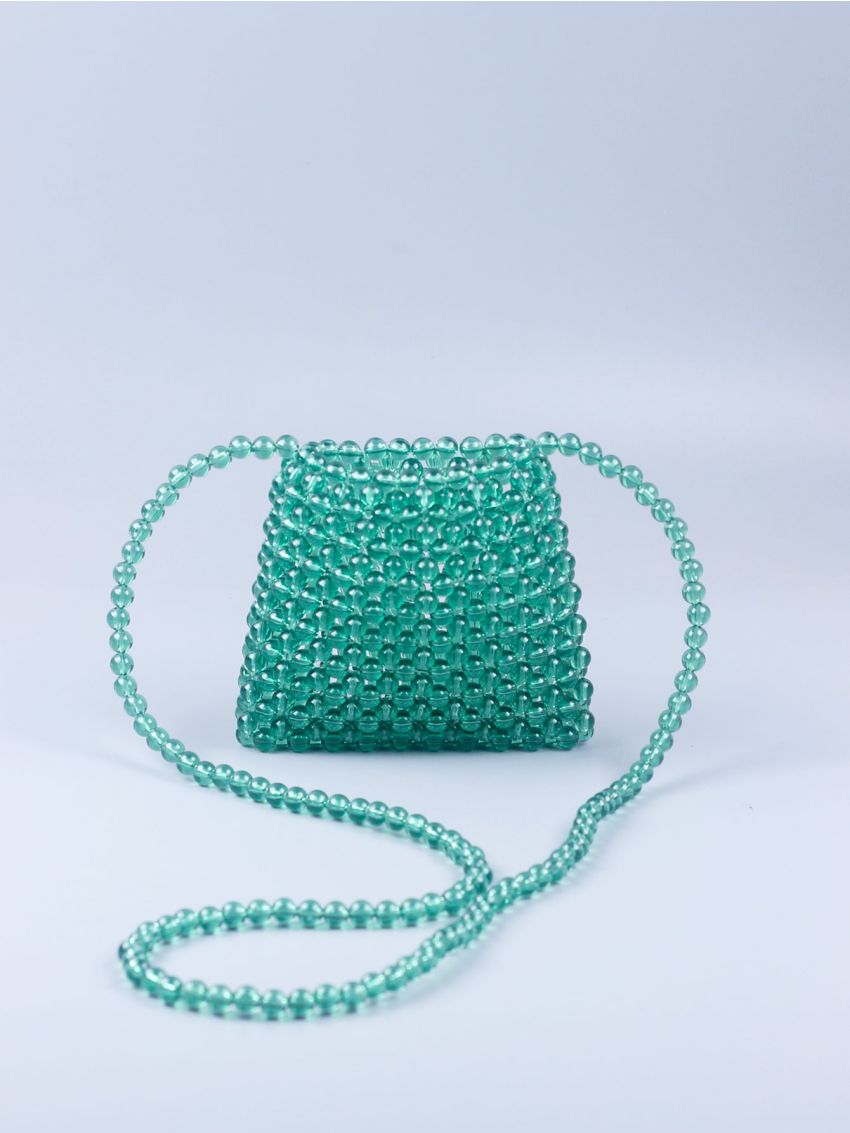 Mini Bead Decor Crossbody Bag