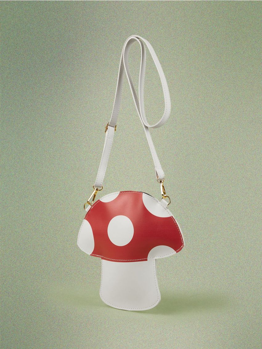 Fairycore Cartoon Mushroom Design Novelty Bag