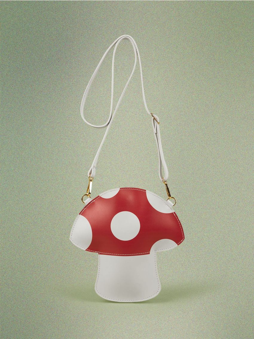 Fairycore Cartoon Mushroom Design Novelty Bag