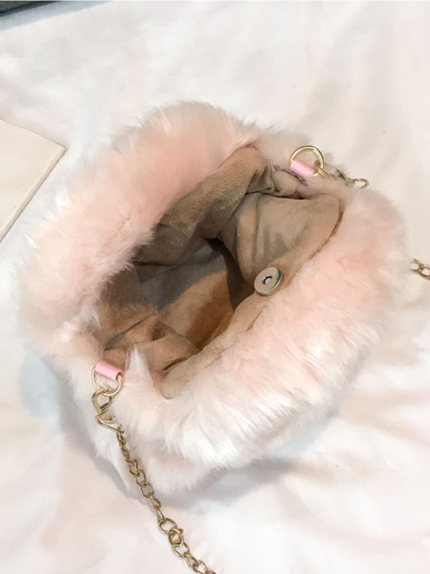 Minimalist Fluffy Chain Hobo Bag